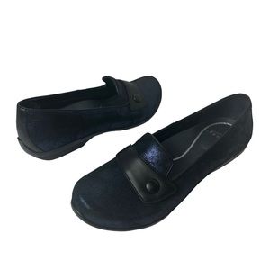 Dansko Olena Metallic Blue Clogs Black Size 40 / US 9.5-10